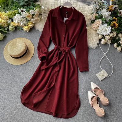 Rochie de dama tip camasa cu guler in mai multe culori