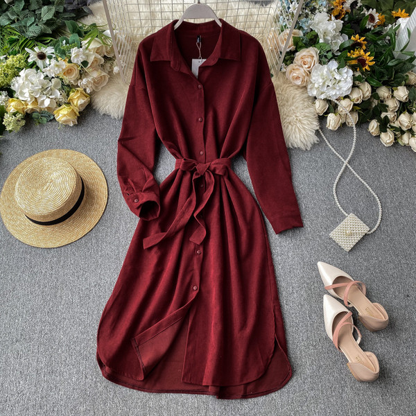 Rochie de dama tip camasa cu guler in mai multe culori