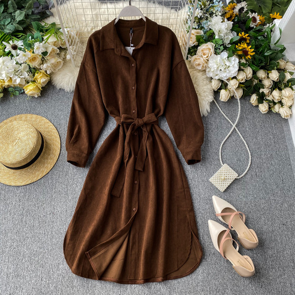 Rochie de dama tip camasa cu guler in mai multe culori