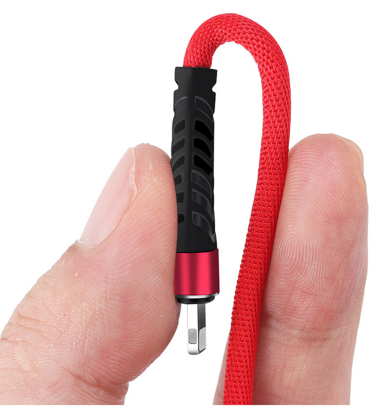 Cablu de date de încărcare rapidă pentru Iphone TIP Lightning în roșu