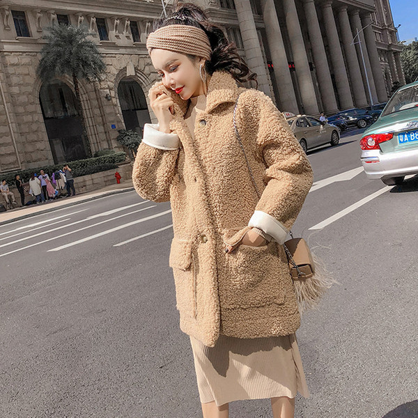 Stílusos női kabát, hosszú ujjú, gombos rózsaszín és barna színben