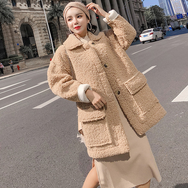 Stílusos női kabát, hosszú ujjú, gombos rózsaszín és barna színben