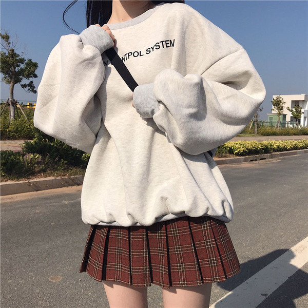 Γυναικείο καθημερινό φούτερ  φαρδύ μοντέλο σε τρία χρώματα