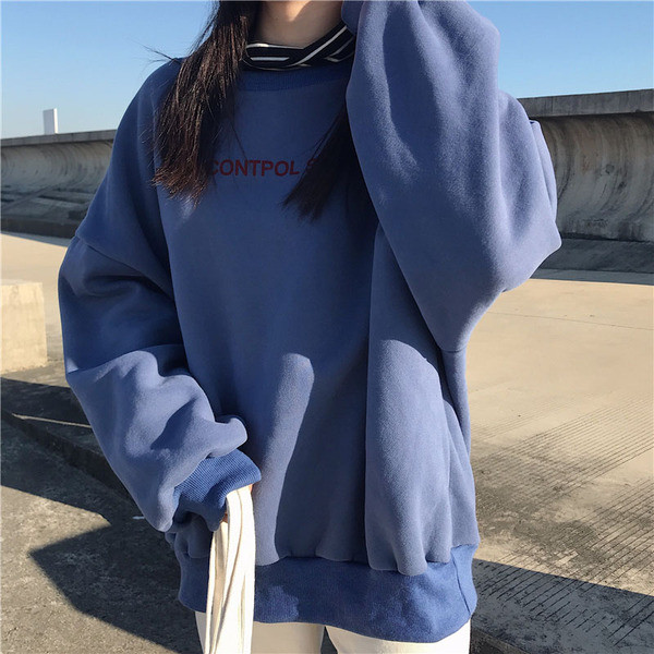 Γυναικείο καθημερινό φούτερ  φαρδύ μοντέλο σε τρία χρώματα