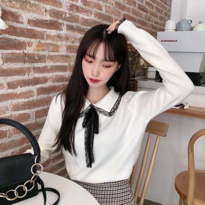 Bluză de damă modernă în trei culori cu dantelă