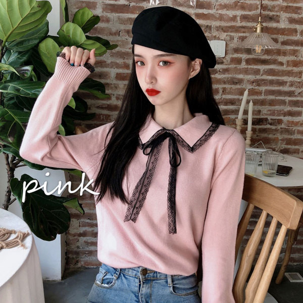 Bluză de damă modernă în trei culori cu dantelă