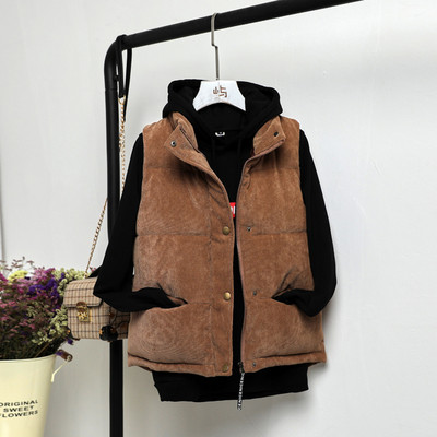 Casual γυναικείο γιλέκο με φερμουάρ και κουμπιά σε πέντε χρώματα