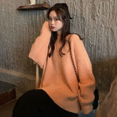 Modern női pulóver két színben, ovális nyakkivágással