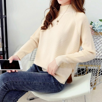 Új modell korszerű női pulóver polo gallérral több színben