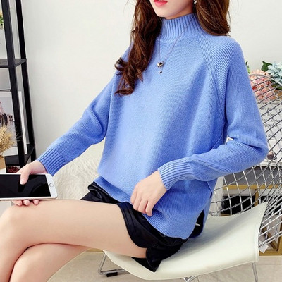 Új modell korszerű női pulóver polo gallérral több színben