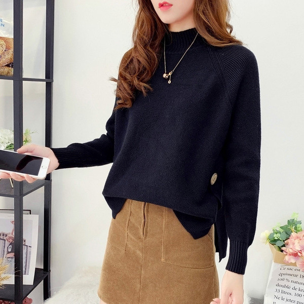 Új modell korszerű női pulóver polo gallérral több színben