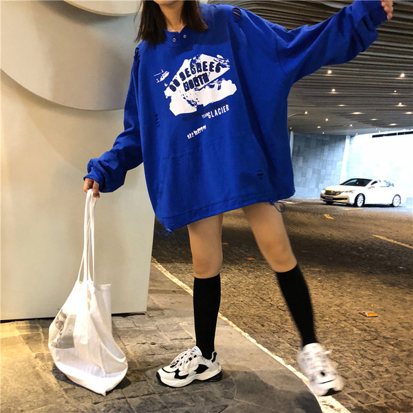 Casual Γυναικεία μπλούζα με ευρύ μοντέλο 