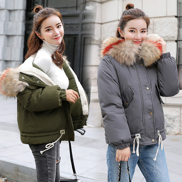 Geaca de iarna scurta de dama model NOU cu buzunare si puf in cinci culori