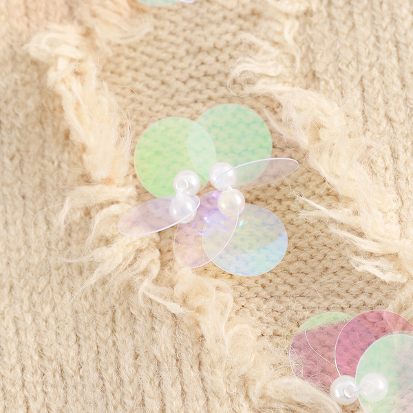 Modern női pulóver flitter elemekkel, több színben