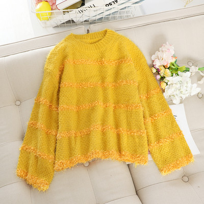 Casual γυναικείο πουλόβερ  με στρογγυλη λαιμόκοψη σε διάφορα χρώματα