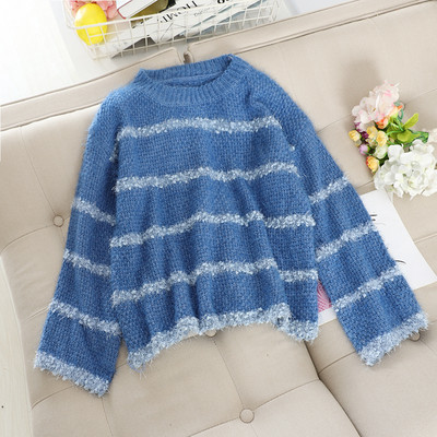 Casual γυναικείο πουλόβερ  με στρογγυλη λαιμόκοψη σε διάφορα χρώματα