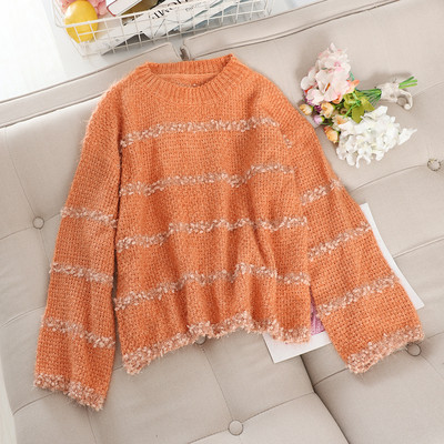 Casual γυναικείο πουλόβερ  με στρογγυλη λαιμόκοψη σε διάφορα χρώματα