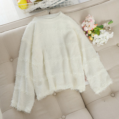 Casual γυναικείο πουλόβερ  με στρογγυλη λαιμόκοψη σε διάφορα χρώματα