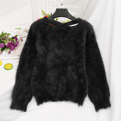 Pulover de damă modern din puf în diferite culori