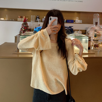 Női őszi blúz kerek nyakkivágással, több színben