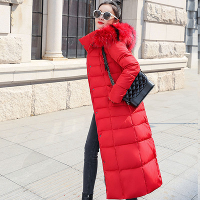 Jachetă lungă de iarnă de damă modernă, cu glugă și cravate în șase culori