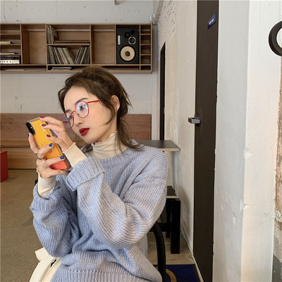 Pulover de dama in mai multe culori cu decolteu oval