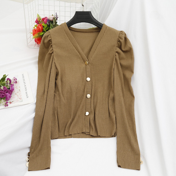 Bluza casual dama cu nasturi si decolteu spitz in mai multe culori