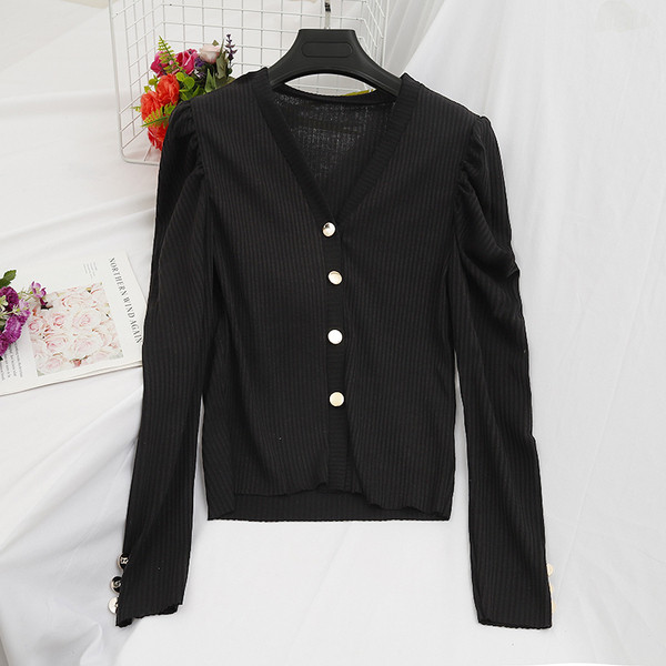 Bluza casual dama cu nasturi si decolteu spitz in mai multe culori