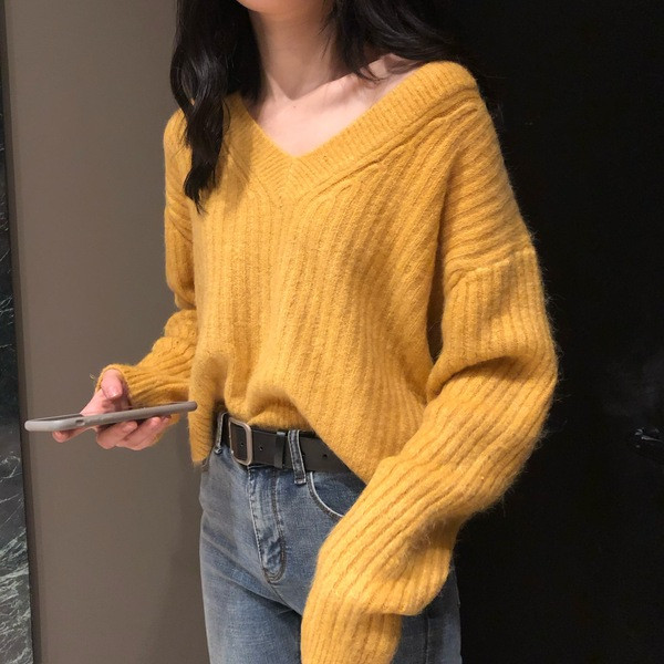 Női rövid pulóver két színben megkötős