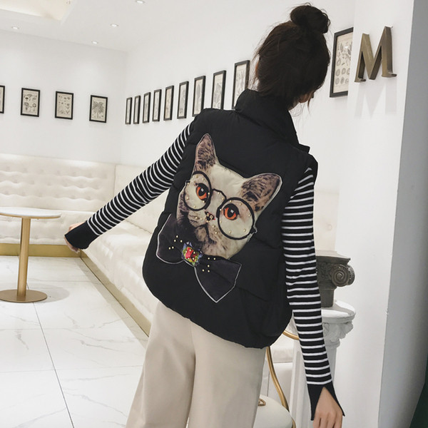 Alkalmi női mellény fekete és barna rátéttel