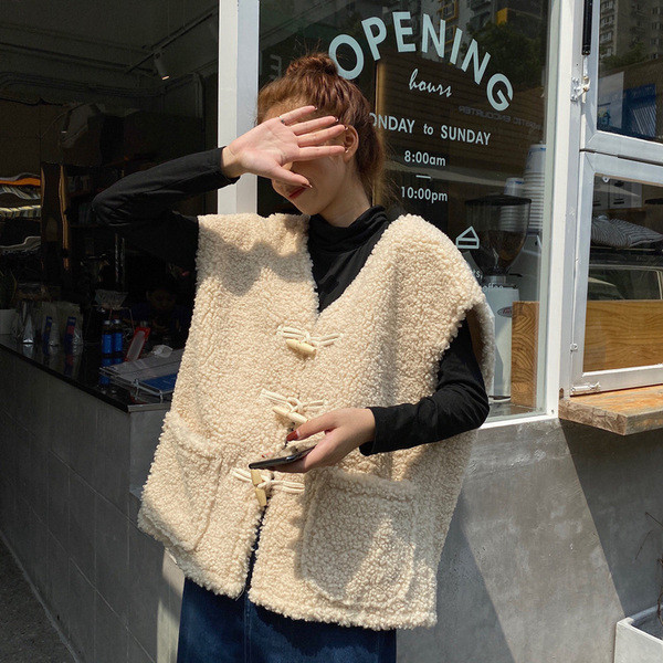 Vesta casual dama cu nasturi si buzunare