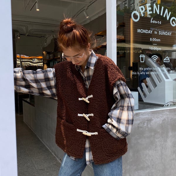 Vesta casual dama cu nasturi si buzunare