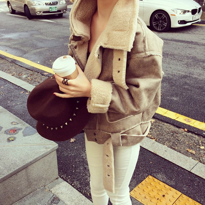 NOU Palton modern de damă cu căptușeală moale în bej și negru