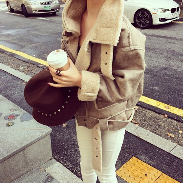 NOU Palton modern de damă cu căptușeală moale în bej și negru