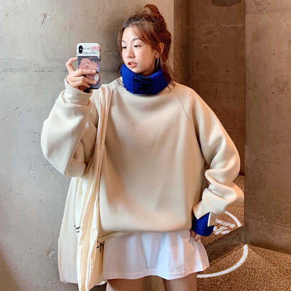 Γυναικεία καθημερινή μπλούζα φαρδύ και μακρύ μοντέλο σε διάφορα χρώματα