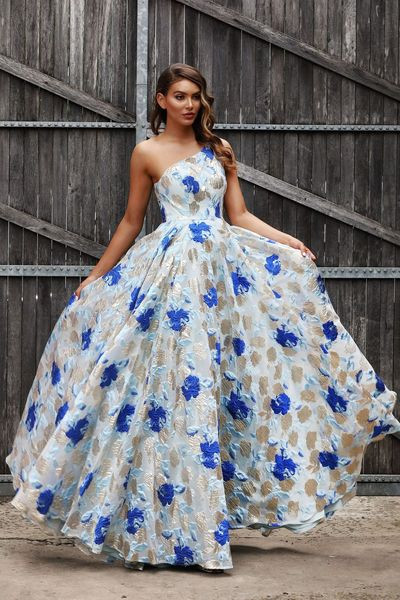 Casual γυναικείο φόρεμα μακρύ με floral μοτίβο σε γκρι χρώμα