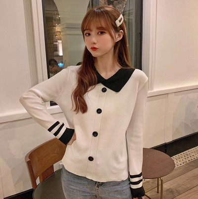 Γυναικείο σύγχρονο λεπτό πουλόβερ σε διάφορα χρώματα με κουμπιά