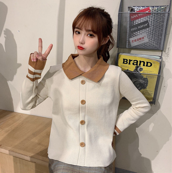 Γυναικείο σύγχρονο λεπτό πουλόβερ σε διάφορα χρώματα με κουμπιά