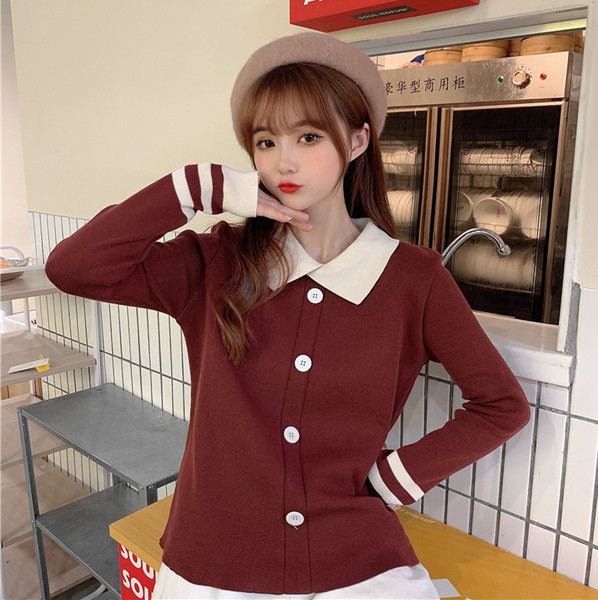 Γυναικείο σύγχρονο λεπτό πουλόβερ σε διάφορα χρώματα με κουμπιά