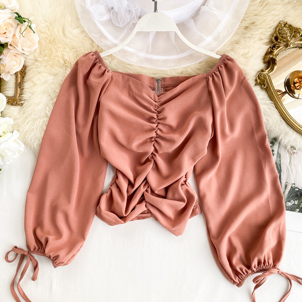 Modern női ing cipzárral több színben