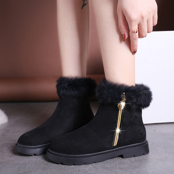 ÚJ női csizma modell cipzárral és pehelyszínnel bézs és fekete színben