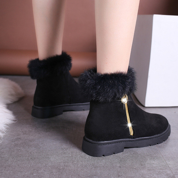 ÚJ női csizma modell cipzárral és pehelyszínnel bézs és fekete színben