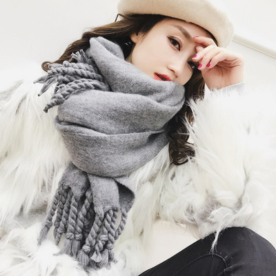 Új modell téli női sál rojtokkal több színben