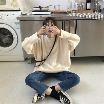 Γυναικείο μακρύ πουλόβερ σε διάφορα χρώματα ευρύ μοντέλο