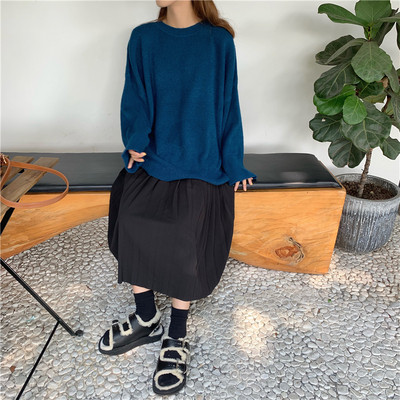 Γυναικείο μακρύ πουλόβερ σε διάφορα χρώματα ευρύ μοντέλο