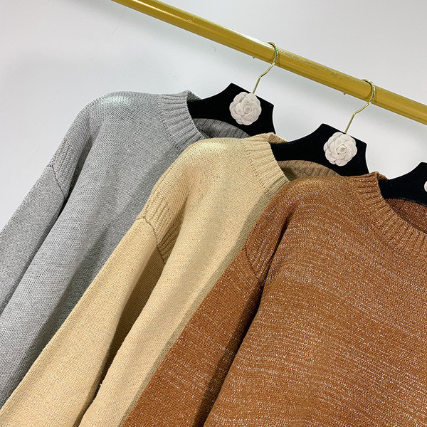 Μακρύ και φαρδύ πουλόβερ με κορδόνια σε τρία χρώματα