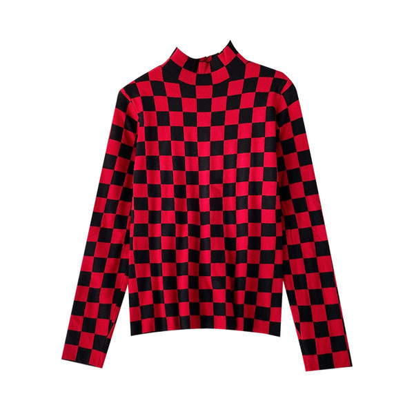 Μοντέρνα μπλούζα με μεγάλο κολάρο και μακριά μανίκια σε δύο χρώματα