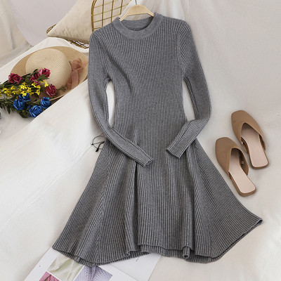 Rochie de dama casual croiala cu maneci lungi in diferite culori