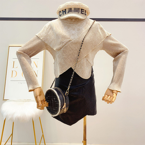 Modern női bársony blúz kerek nyakkivágással, négy színben