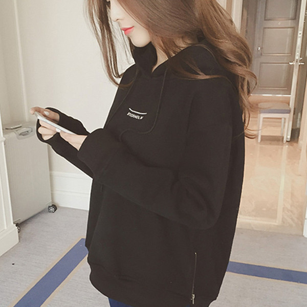 Hanorac de dama toamna-iarna cu gluga si fermoar in galben si negru